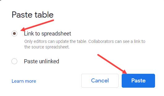 Hướng dẫn cách chèn Google Sheets vào Google Docs để cập nhật dữ liệu tự động